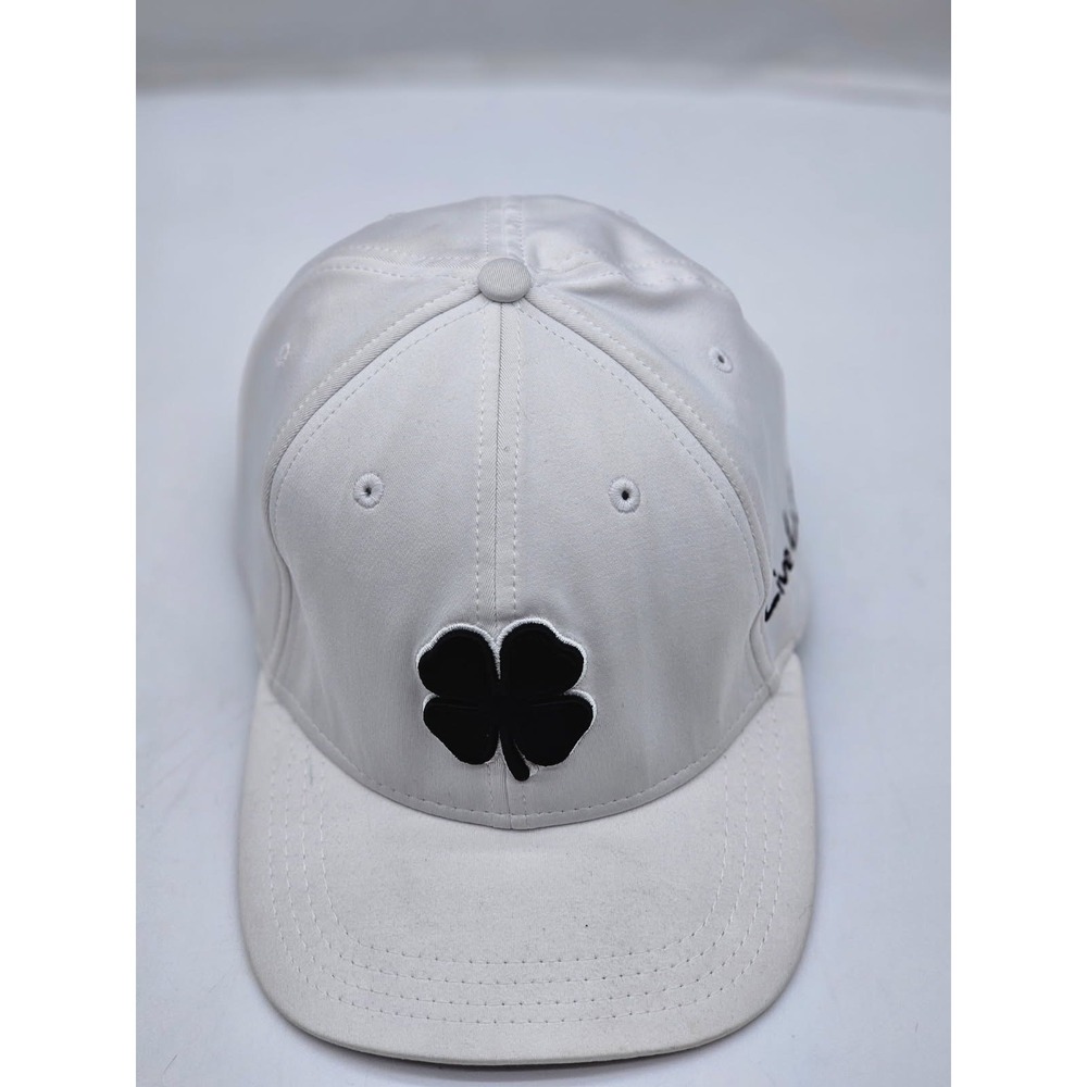 Black Clover Baseball Cap Men S/M White  Live Lucky Embroidered Hat